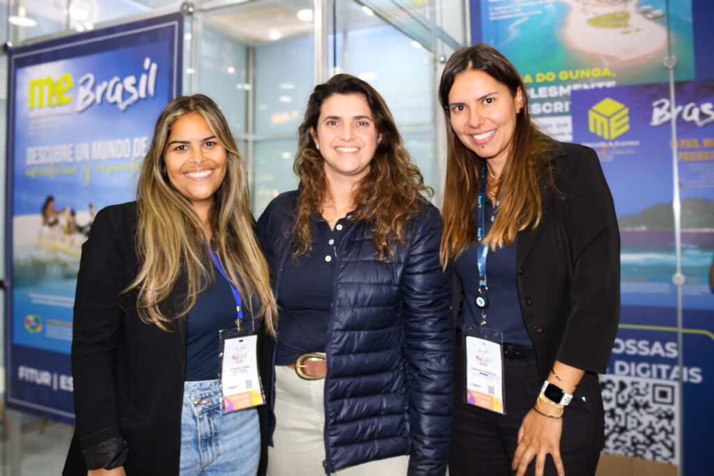 Patrícia Gomes, Giulliana Mesquita e Fernanda Paranhos, da Azul Viagens