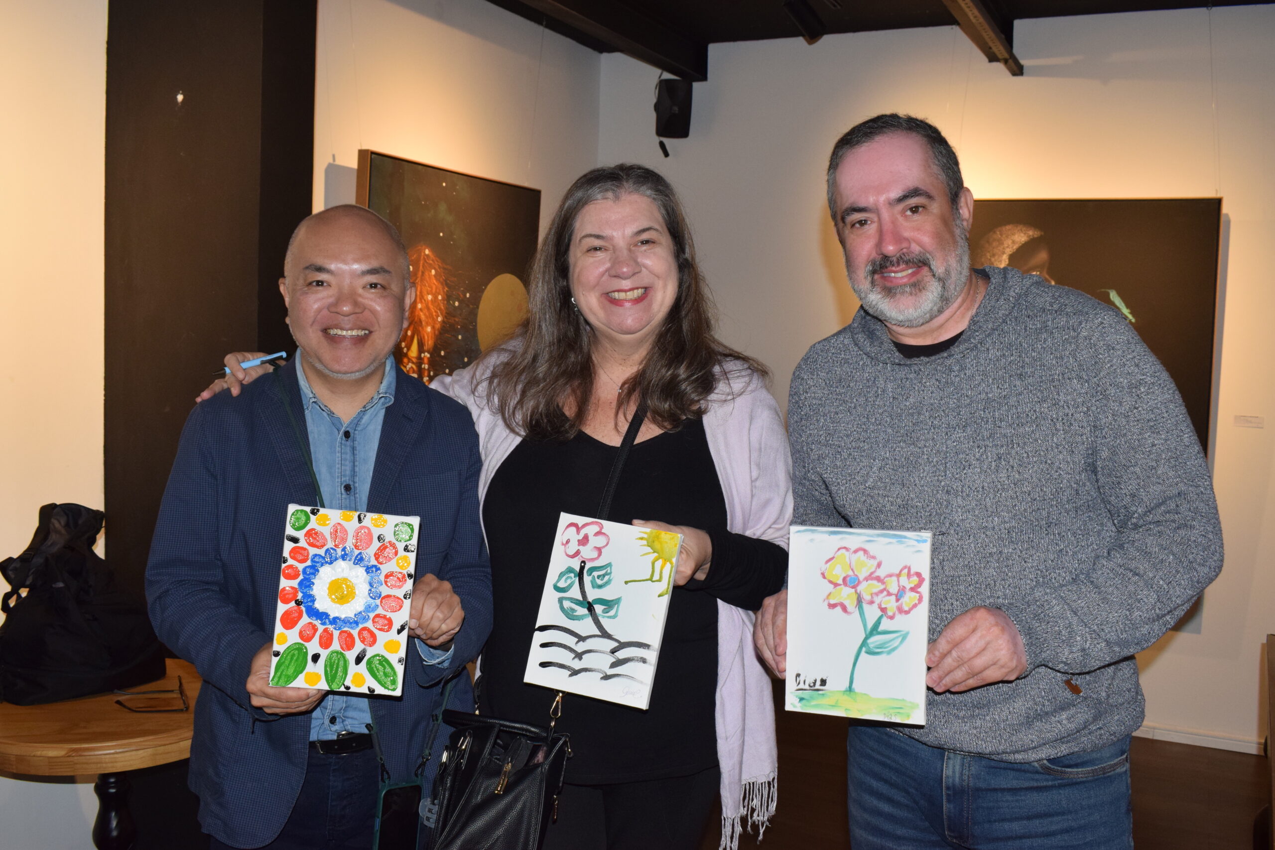 Rogerio Imamura, consultor da CVC; Andreia Perez, da Legs Turismo; e Sérgio Dias, da Union Divers
