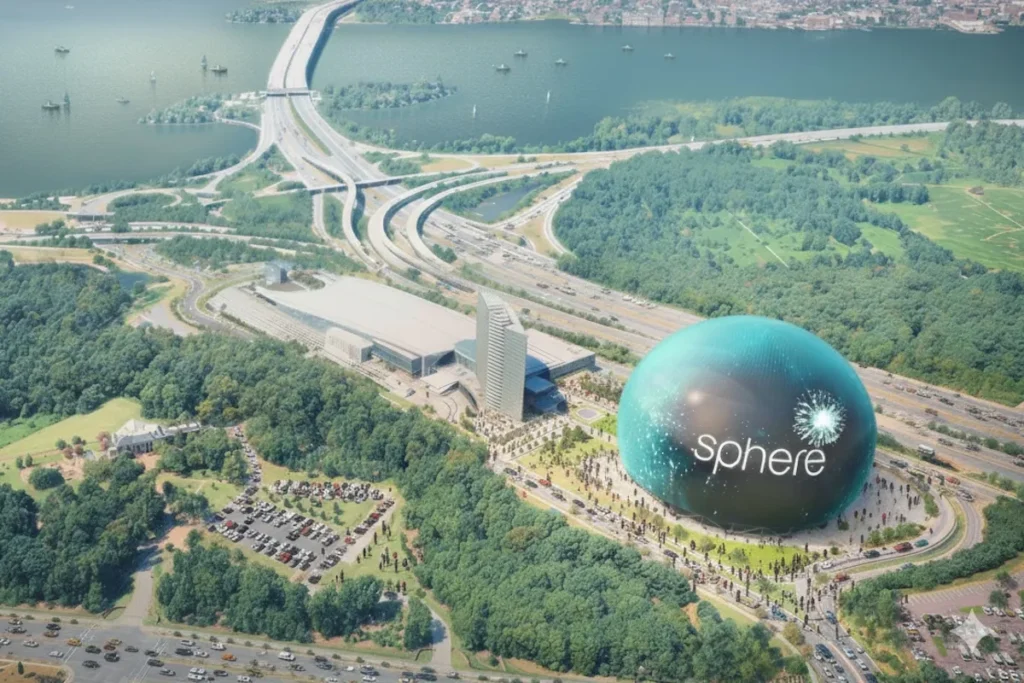 Sphere anuncia segunda arena nos EUA em National Harbor, perto de Washington Sphere anuncia segunda arena nos EUA em National Harbor, perto de Washington