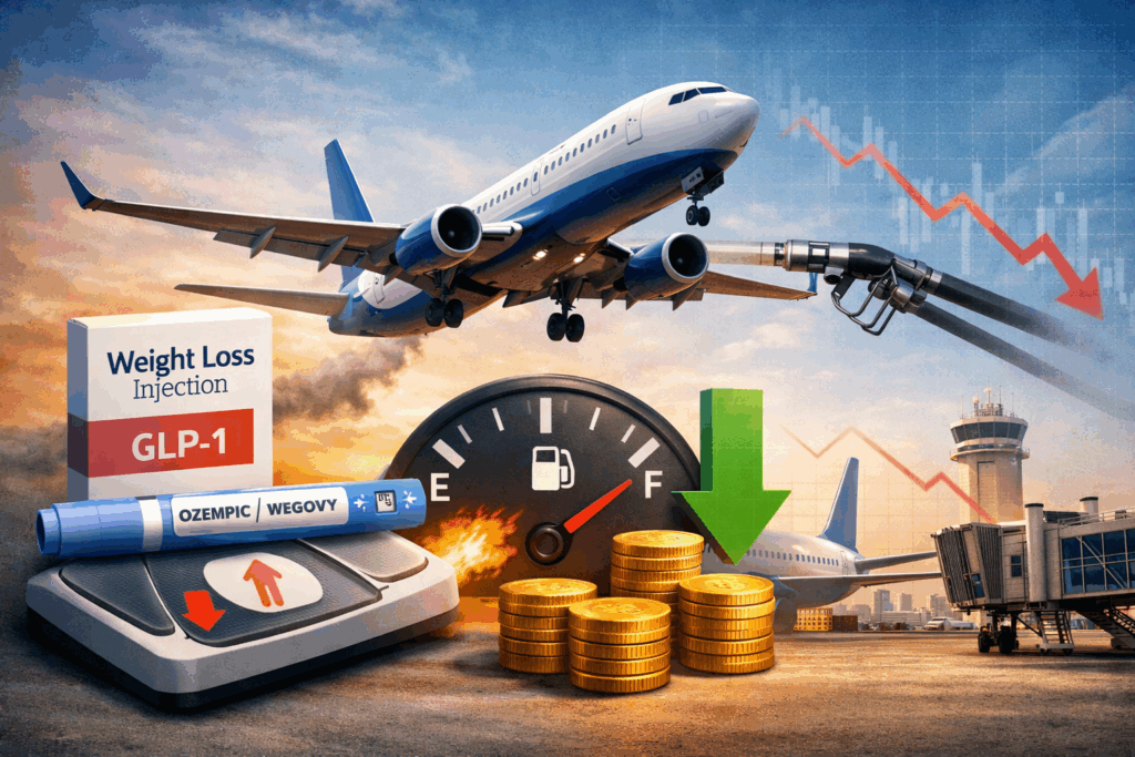 Mounjaro, Wegovy e Ozempic: estudo associa remédios emagrecedores à economia de combustível na aviação