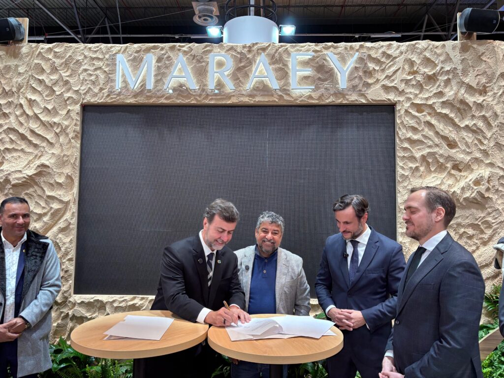 Maricá fecha parcerias estratégicas e anuncia investimento bilionário para projeto Maraey durante a Fitur Maricá fecha parcerias estratégicas e anuncia investimento bilionário para projeto Maraey durante a Fitur