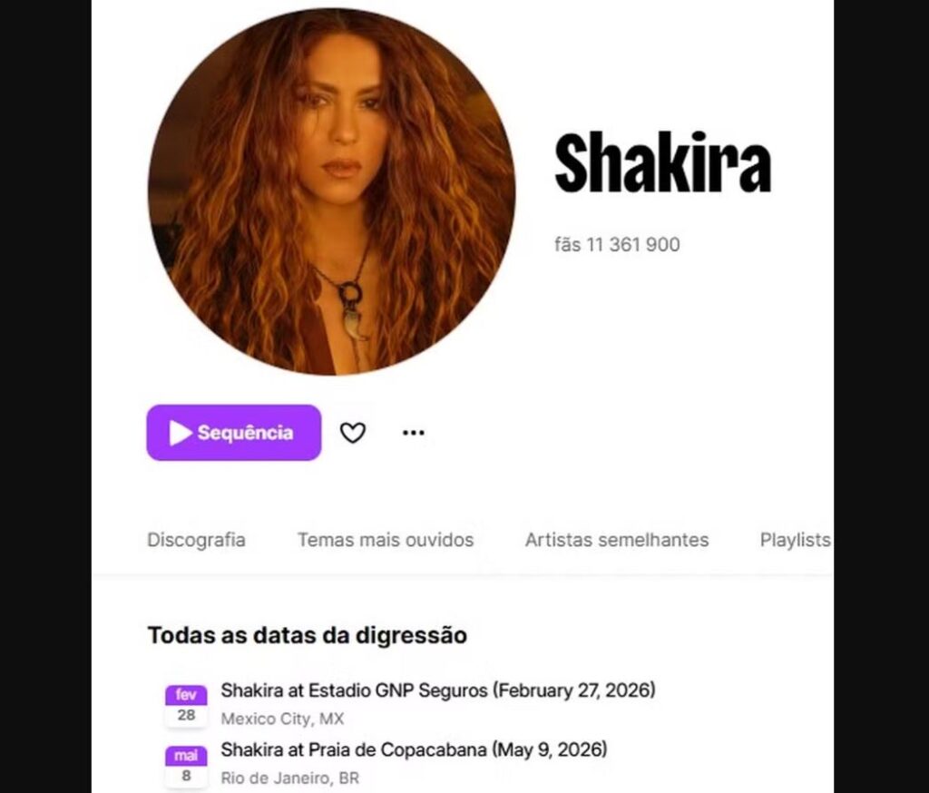 Cresce especulação de show da cantora Shakira no Rio após postagem de Eduardo Paes Cresce especulação de show da cantora Shakira no Rio após postagem de Eduardo Paes