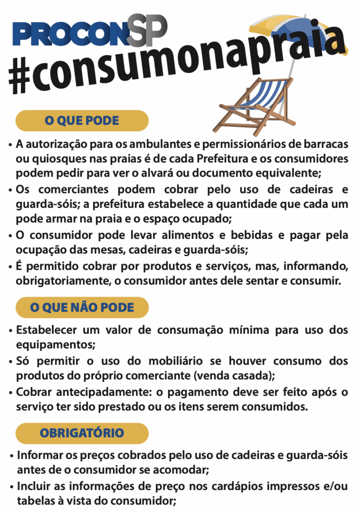 Procon-SP reage a abusos nas praias e lança guia para turistas; veja completo