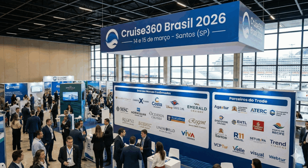 Grandes marcas da indústria de cruzeiros são confirmadas no Cruise360 Brasil 2026