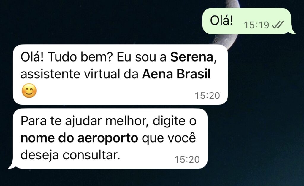 Chega de olhar o painel! Aena leva status de voos de 17 aeroportos para o WhatsApp Aena