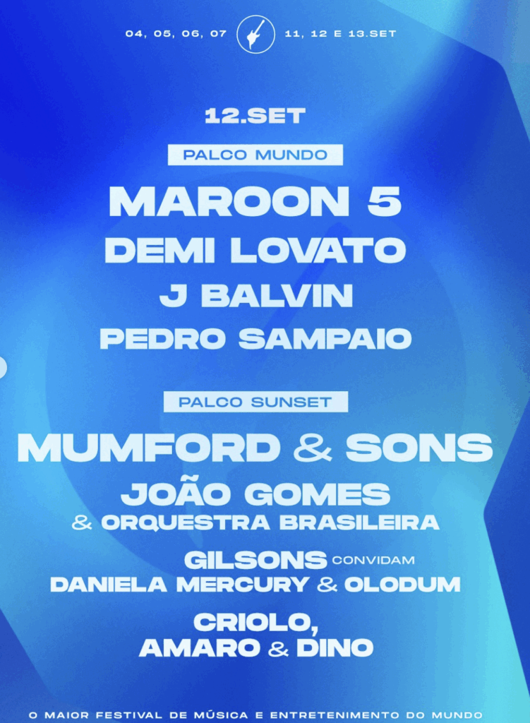 Rock in Rio , programação de 12 de setembro
