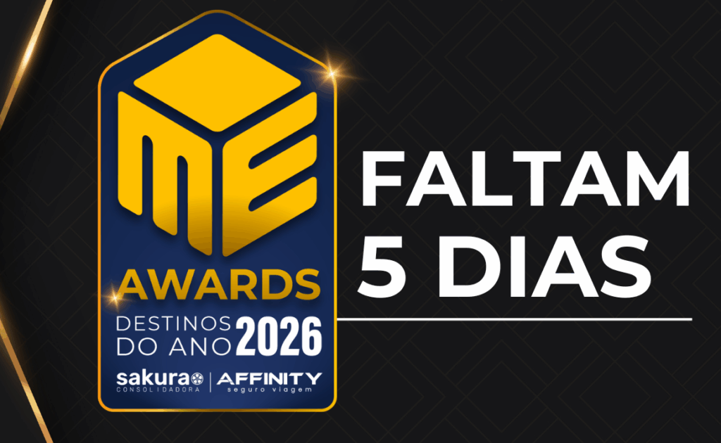 Restam 5 dias para votar no M&E Awards – Destinos do Ano 2026 M&E