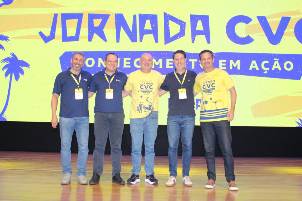 Azul reforça parceria com CVC e destaca expansão da malha aérea no Brasil durante Convenção 2026 Azul reforça parceria com CVC e destaca expansão da malha aérea no Brasil durante Convenção 2026