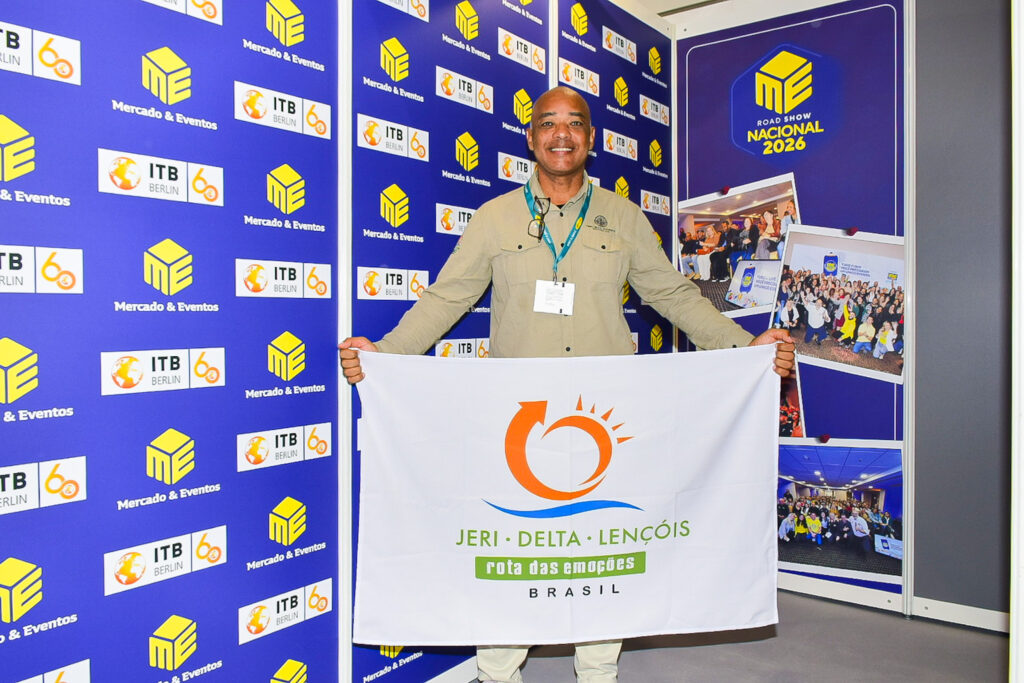 Rota das Emoções estreia na ITB Berlim com roteiro de bicicleta voltada ao mercado europeu Júlio César Borges, da Terra Brazil, especialista na Rota das Emoções (Ana Azevedo/M&E)