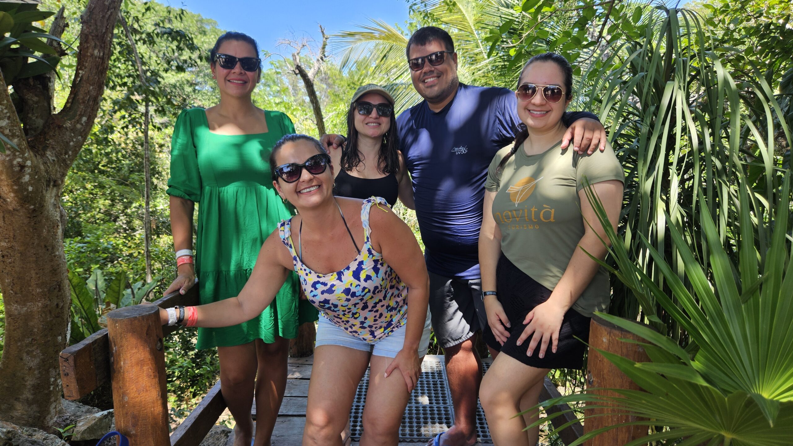 Fernanda Garrett, da Trip Viagens, Natália Sogabe, da Mogi Travel, Mayane Dutra, da Flyday, Marcus Lopes, da 4Cantos, e Marcela Bincoletto, da Novità Turismo