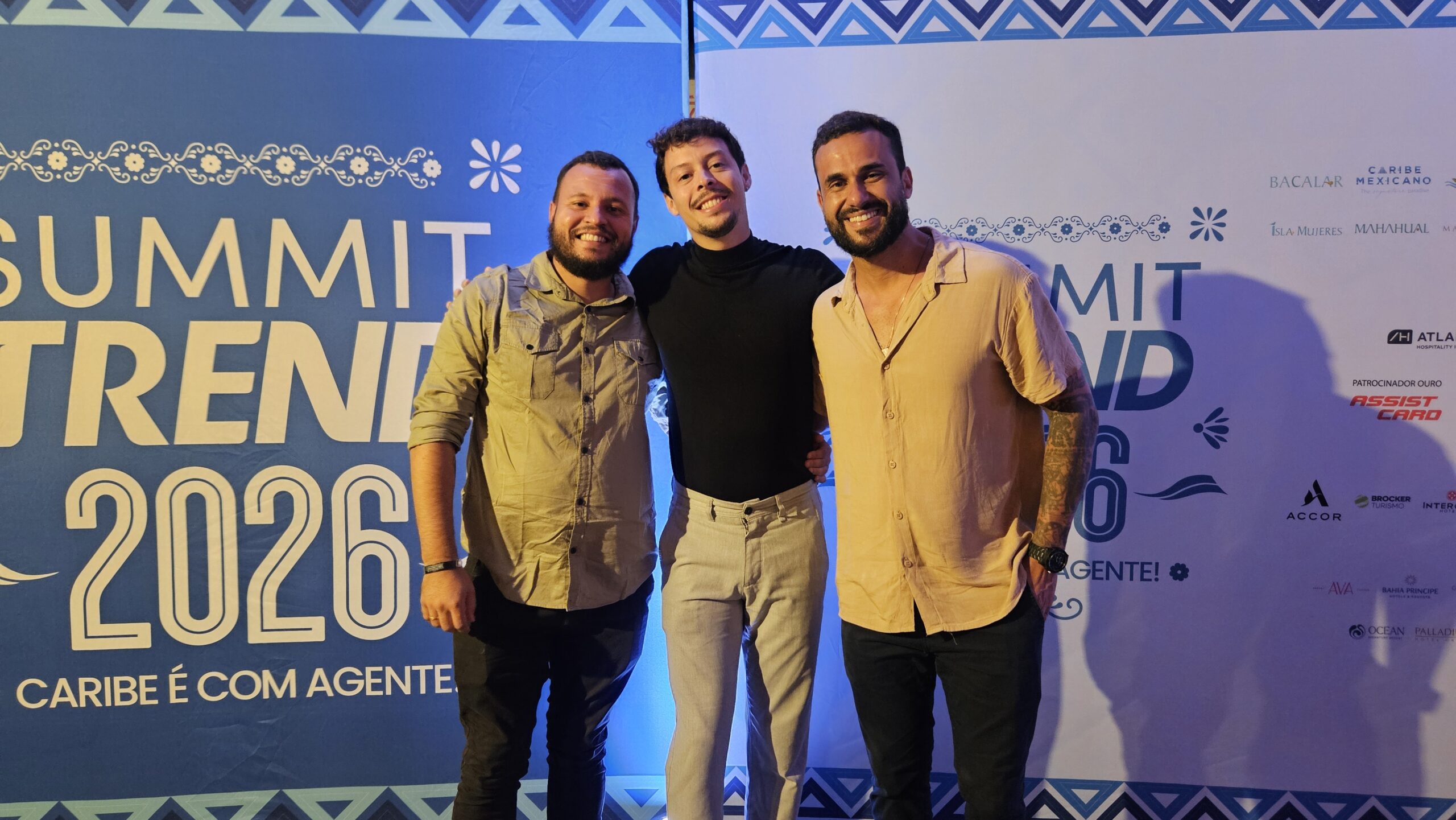 Kleberson Alves, Caio Franco e Will Santos, da Trend Viagens