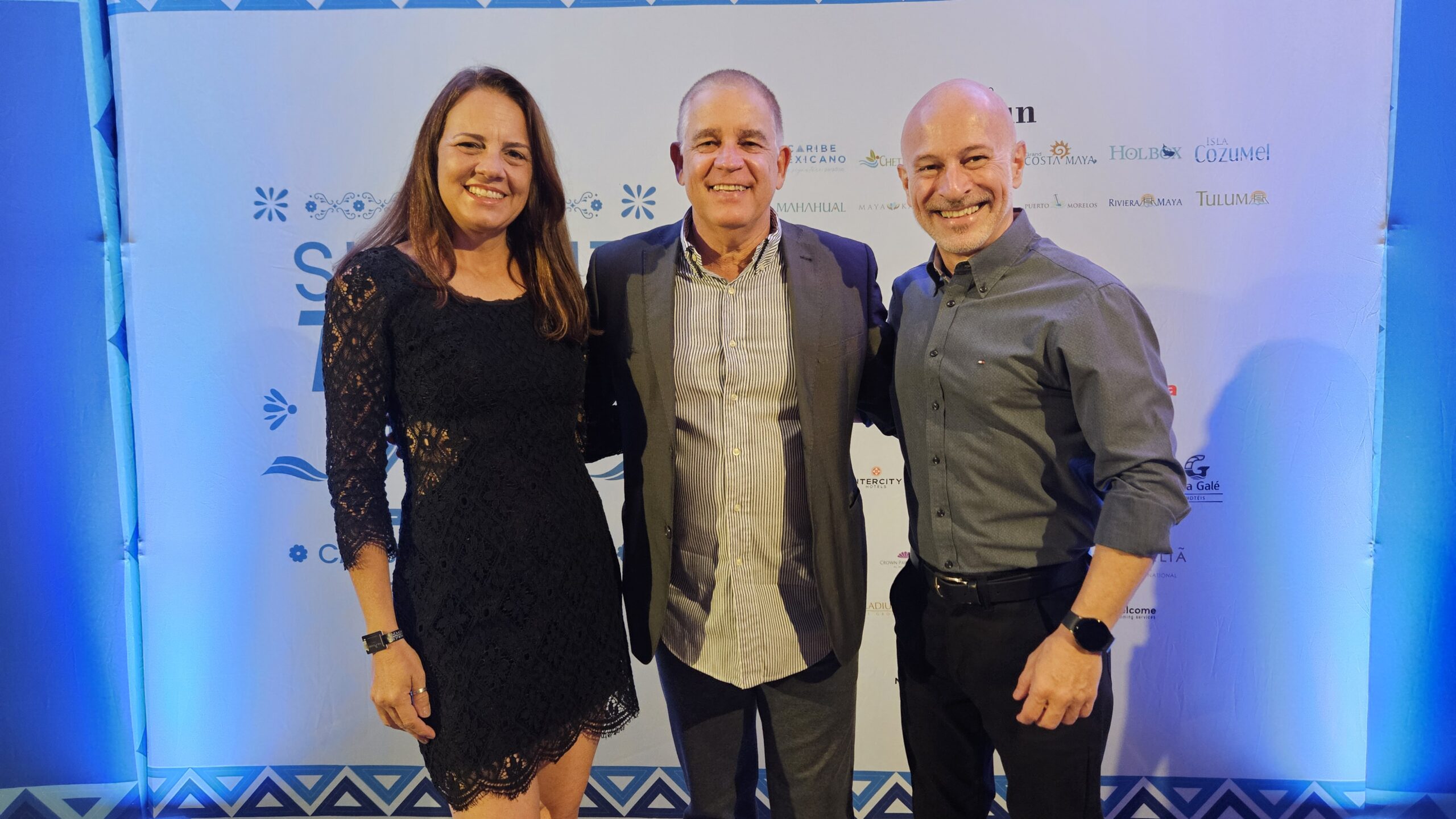 Priscilla Sanglad, Marcelo Figueiredo e Alexandre Monteiro, da Trend Viagens