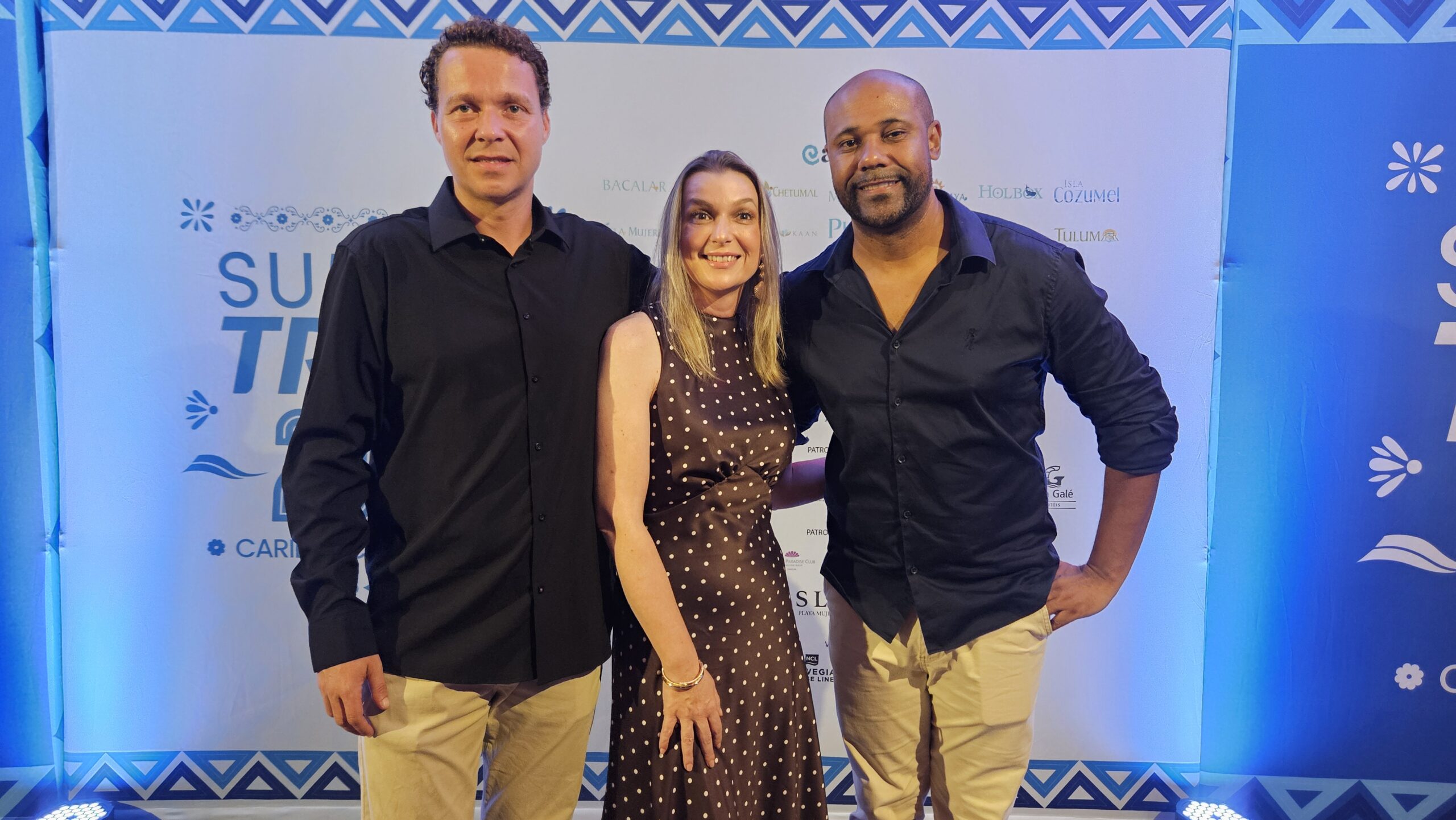 Reinaldo Borelli, Michelle Gatto e Thiago Oliveira, da Trend Viagens