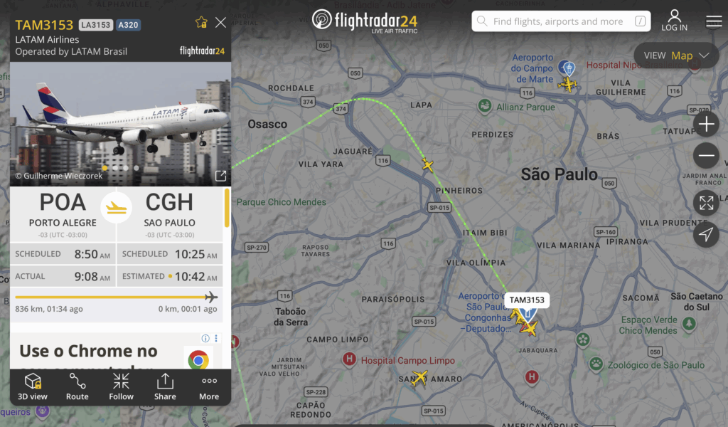 Pane elétrica interrompe operações em aeroportos de SP e causa atrasos em voos, nesta quinta (9) pane elétrica