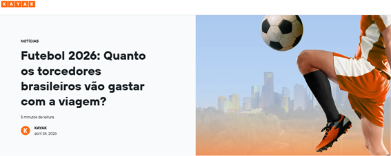 Kayak revela dados essenciais para planejar viagem ao maior torneio de futebol do mundo em 2026