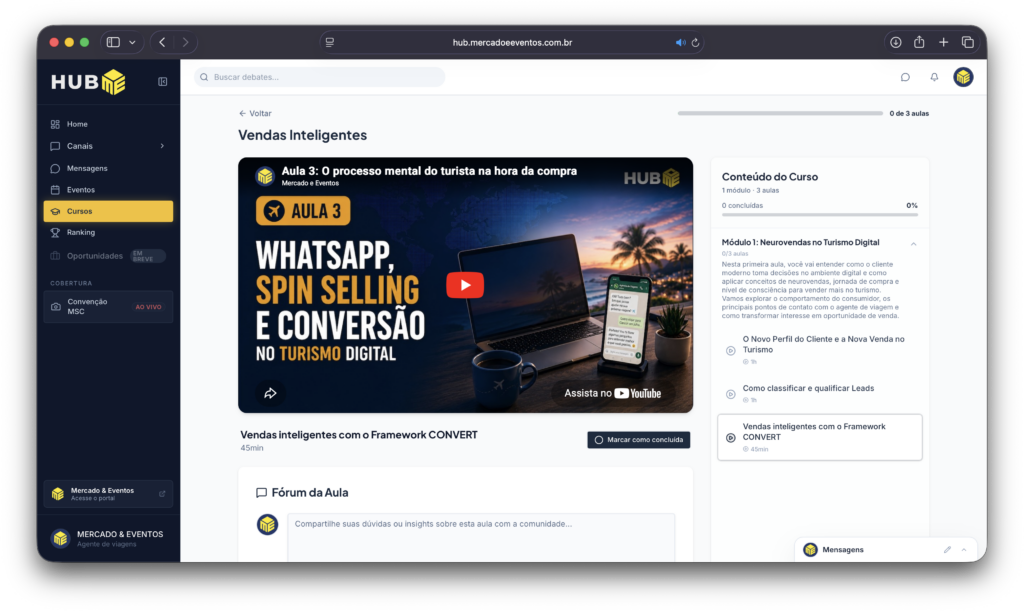 ‘Está caro’ não é sobre preço, diz aula do HUB ME sobre vendas no turismo; entenda HUB ME