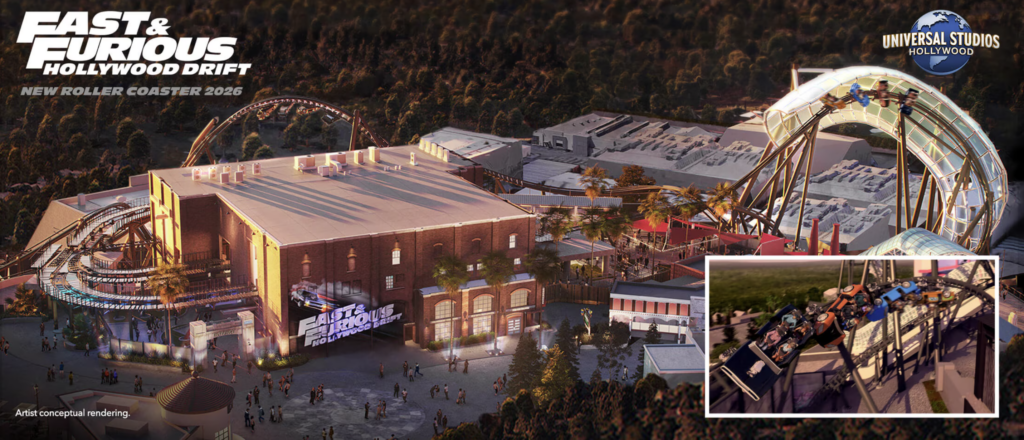 Fast & Furious: Hollywood Drift inicia testes com passageiros na Universal Hollywood Universal