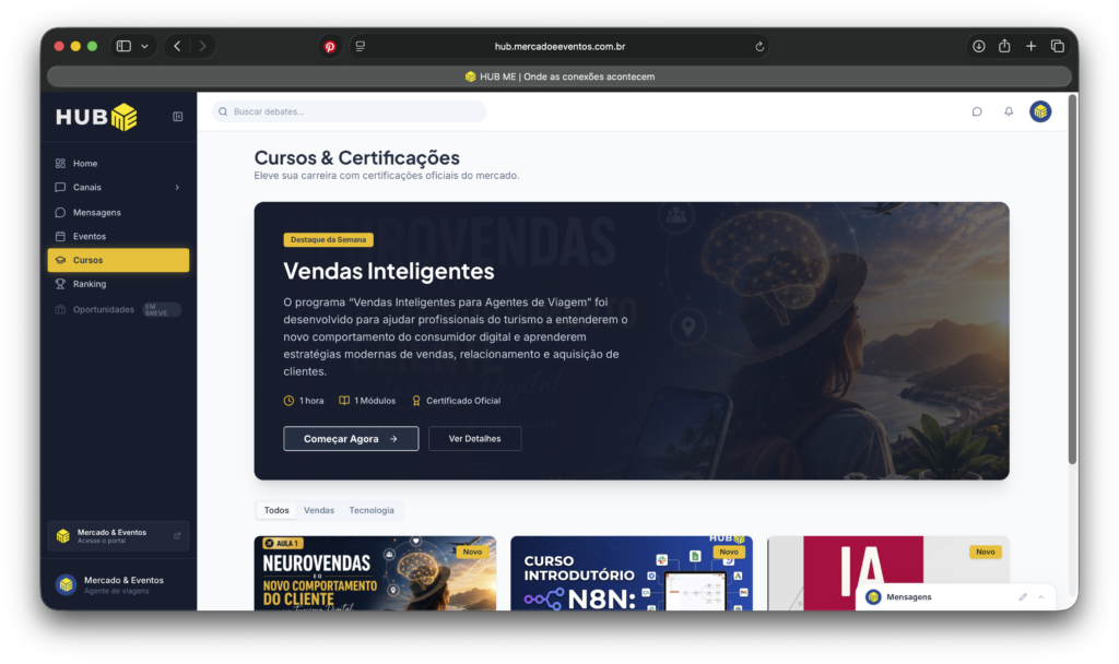 HUB ME: como se cadastrar na plataforma gratuita que conecta agentes de viagens HUB ME