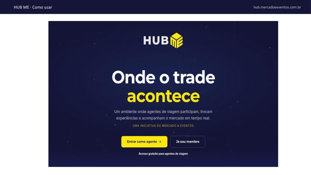 HUB ME: como se cadastrar na plataforma gratuita que conecta agentes de viagens HUB ME: como se cadastrar na plataforma gratuita que conecta agentes de viagens