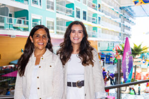 Itzel Valdés e Renata Lazari, da Royal Caribbean