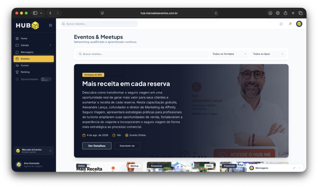 É amanhã: Affinity mostra como vender mais seguro viagem em live gratuita Seguro viagem