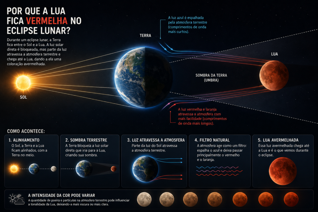 Eclipse lunar no Brasil acontece entre 27 e 28 de agosto; veja horários e como observar Eclipse lunar no Brasil acontece entre 27 e 28 de agosto; veja horários e como observar