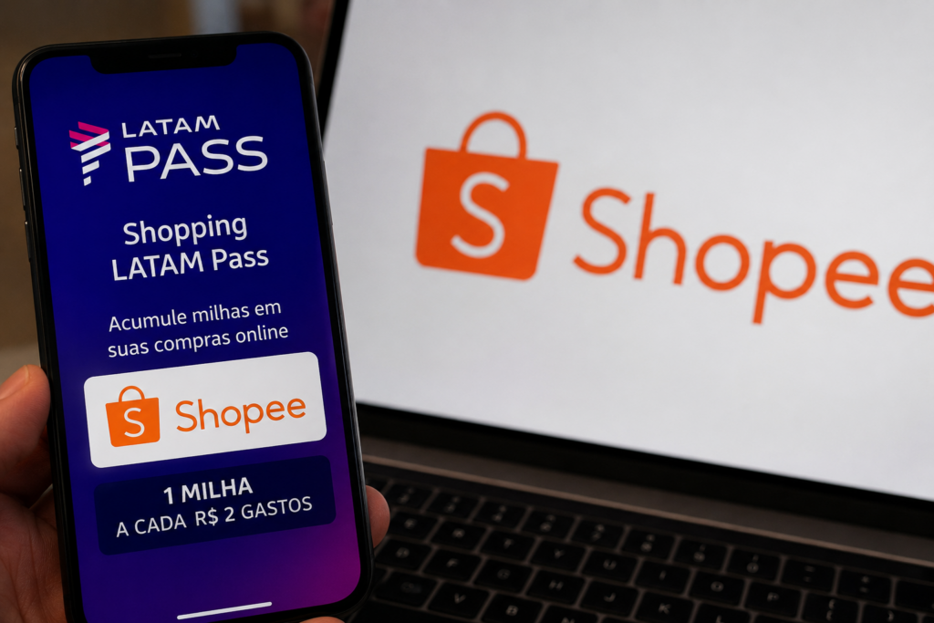Latam Pass e Shopee lançam parceria que permite acumular 1 milha a cada R$ 2 em compras Shopee Latam