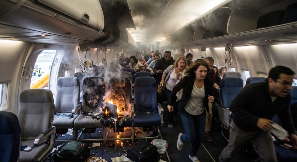 Laptop pega fogo em voo da American e aeronave faz pouso de emergência com passageiros feridos laptop