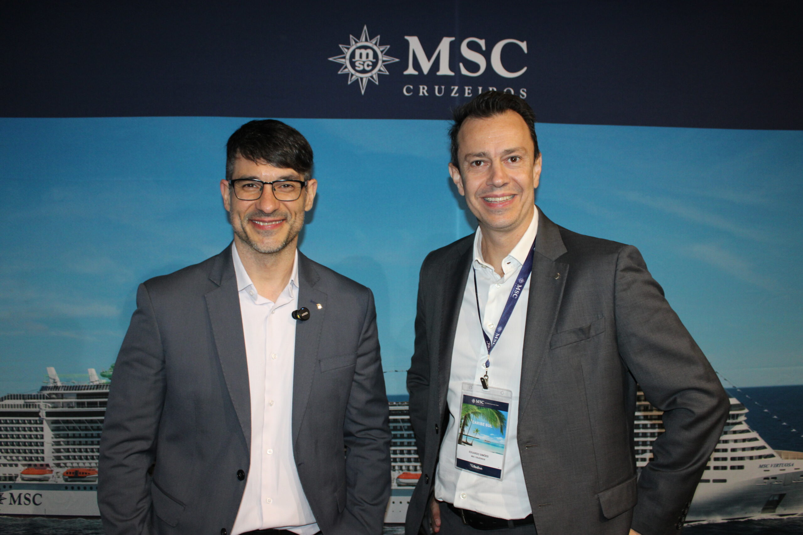Ignacio Palacios e Eduardo Simões, da MSC Cruzeiros