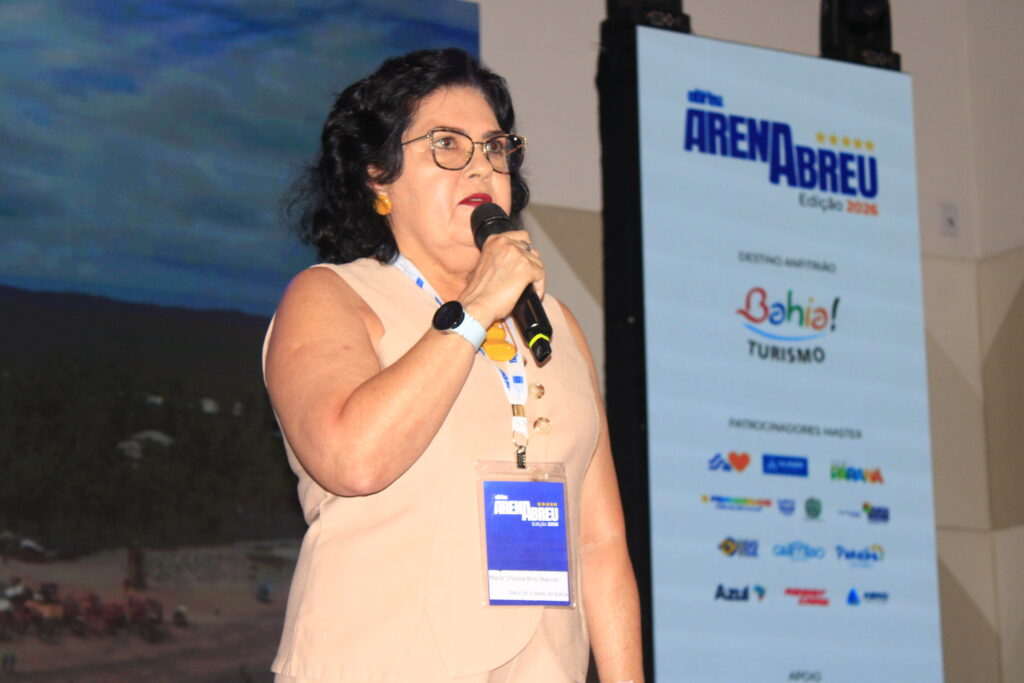 Arena Abreu fortalece promoção da Bahia entre agentes de viagens de todo o Brasil Cristina Mariotti, analista de projetos da Diretoria de Promoção da Setur-BA (Ana Azevedo/M&E)