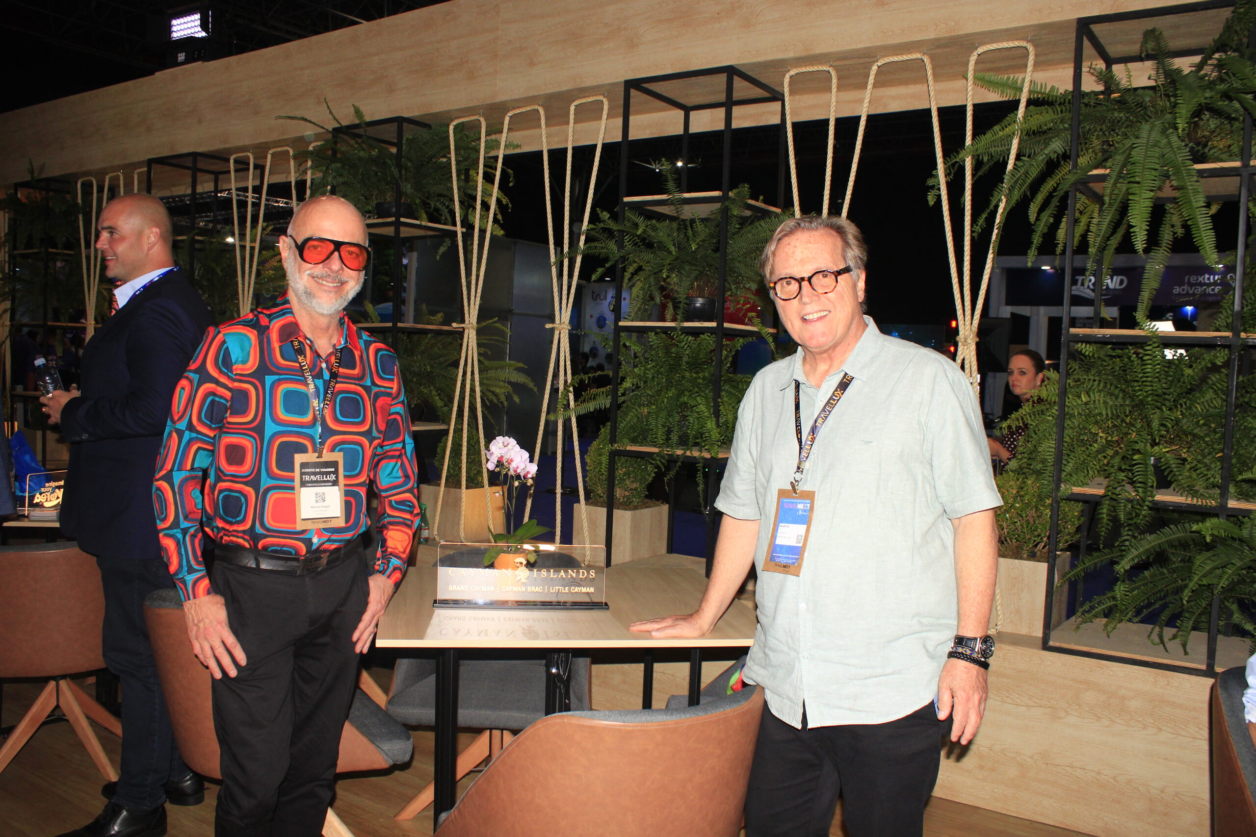 Marcelo Zingalli, da Travellux, e Maurício Vianna de Cayman