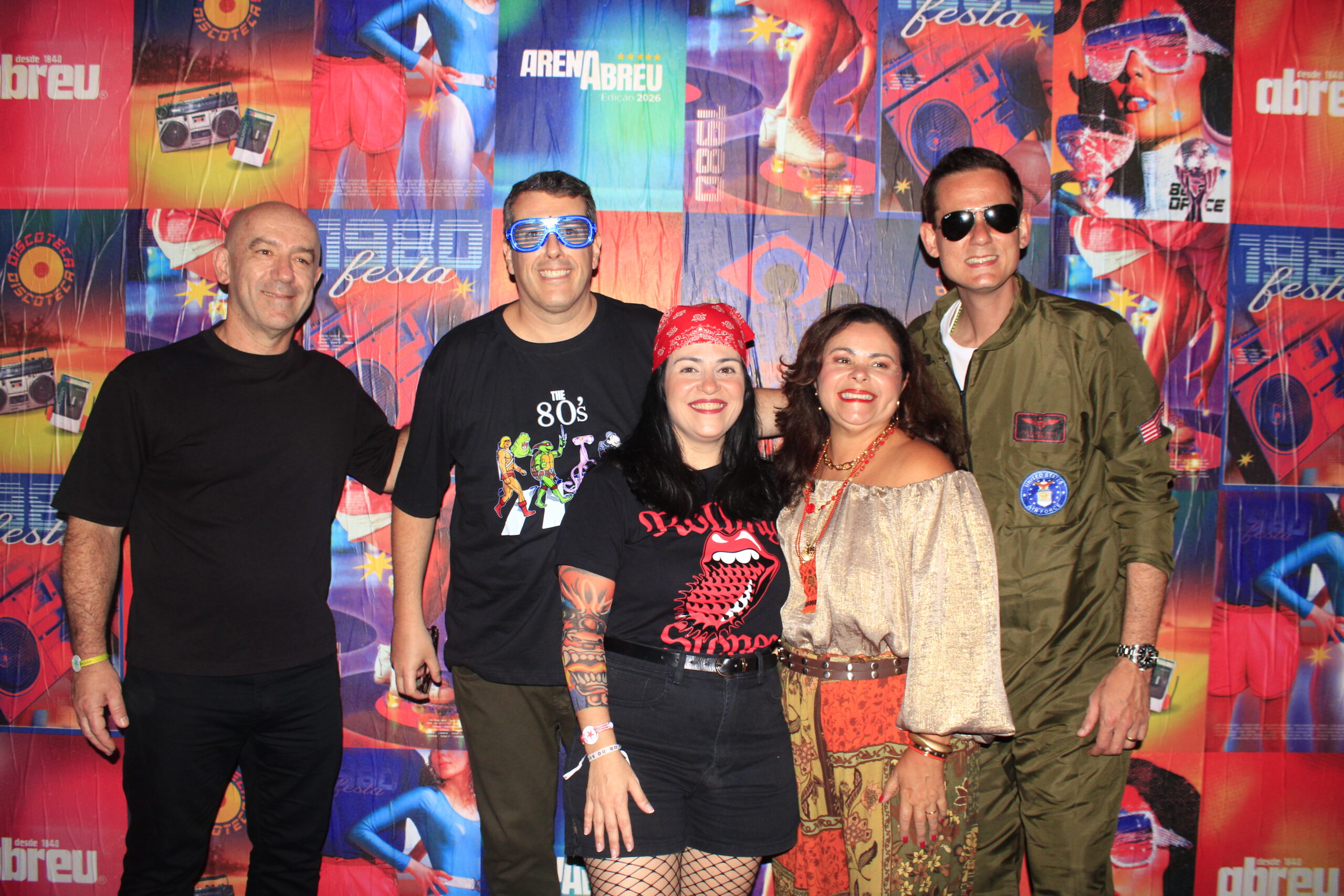 Ronnie Corrêa, André Bernardes, Manu Adelaide, Adriana Boeckh, e Felipe Cuadrado, da Abreu