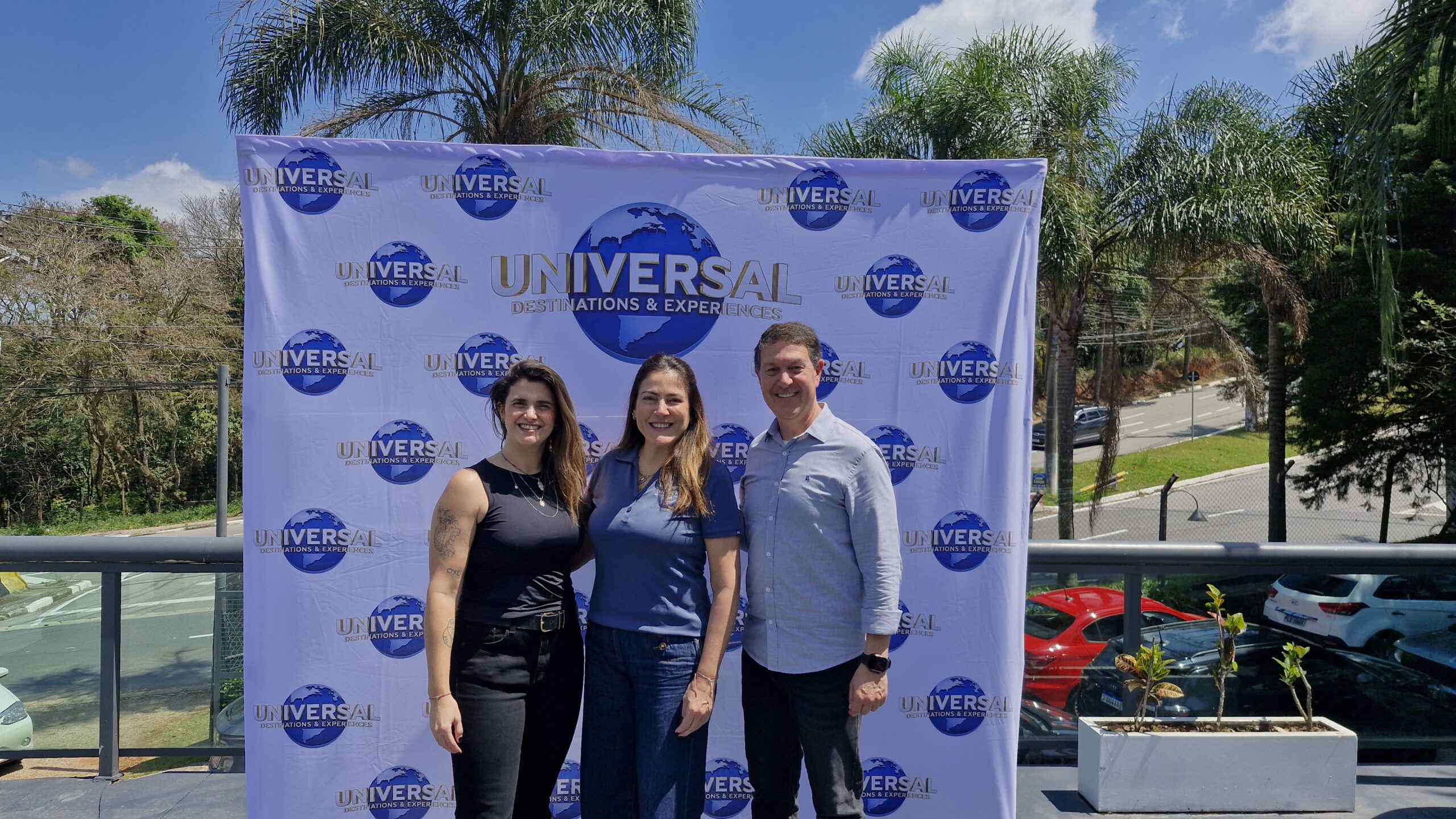 Giulliana Mesquita e Daniel Bicudo, da Azul e Gabriela Cavalheiro, da Universal