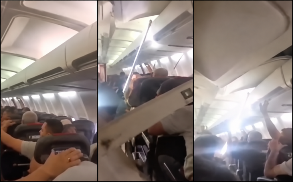 Boeing 737 sofre pane após decolagem e teto da cabine desaba durante voo Boeing 737 sofre pane após decolagem e teto da cabine desaba durante voo