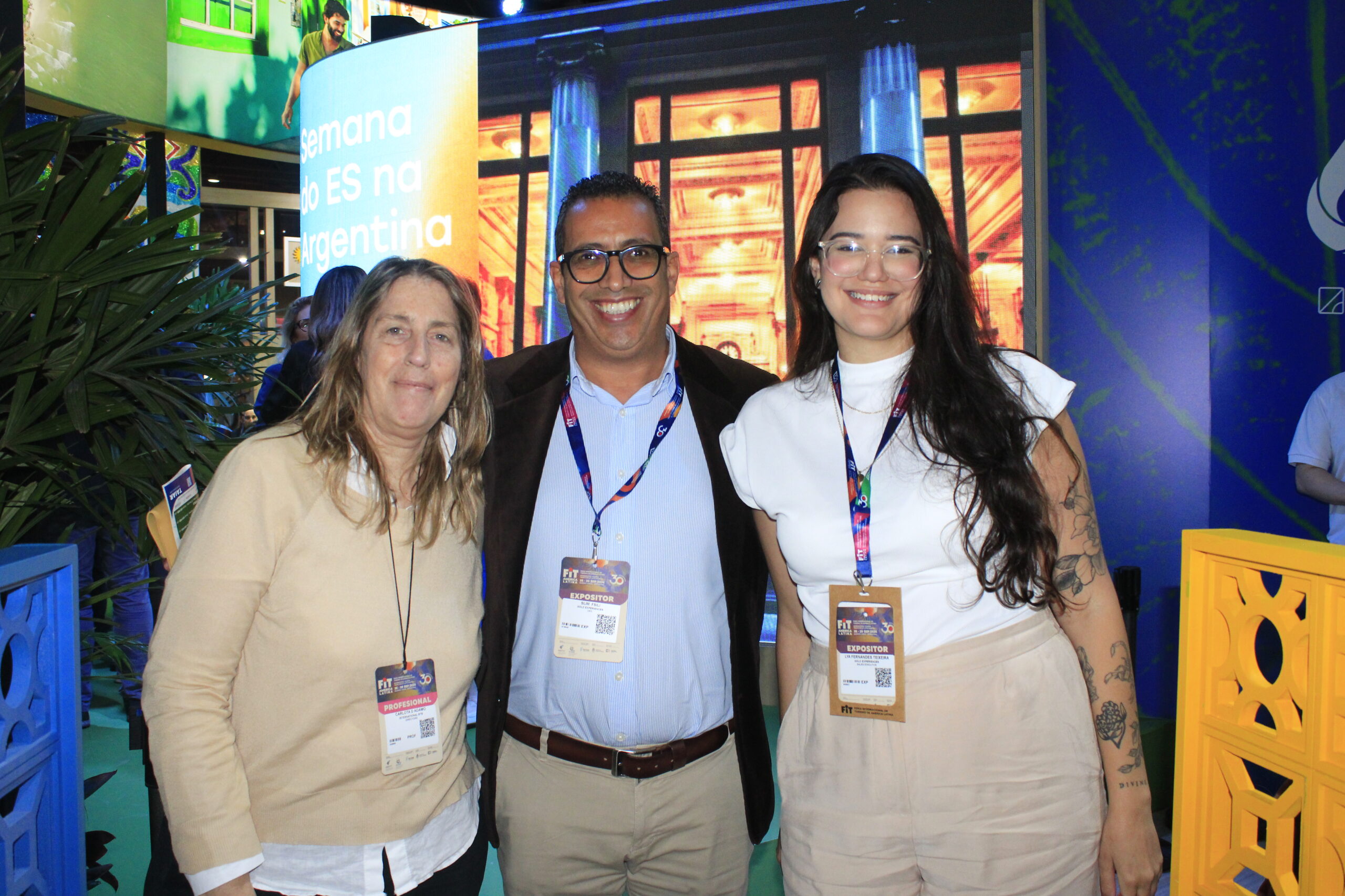 Carlota Adamo, Slim Fsili, e Lya Teixeira, da Gold Experiencie