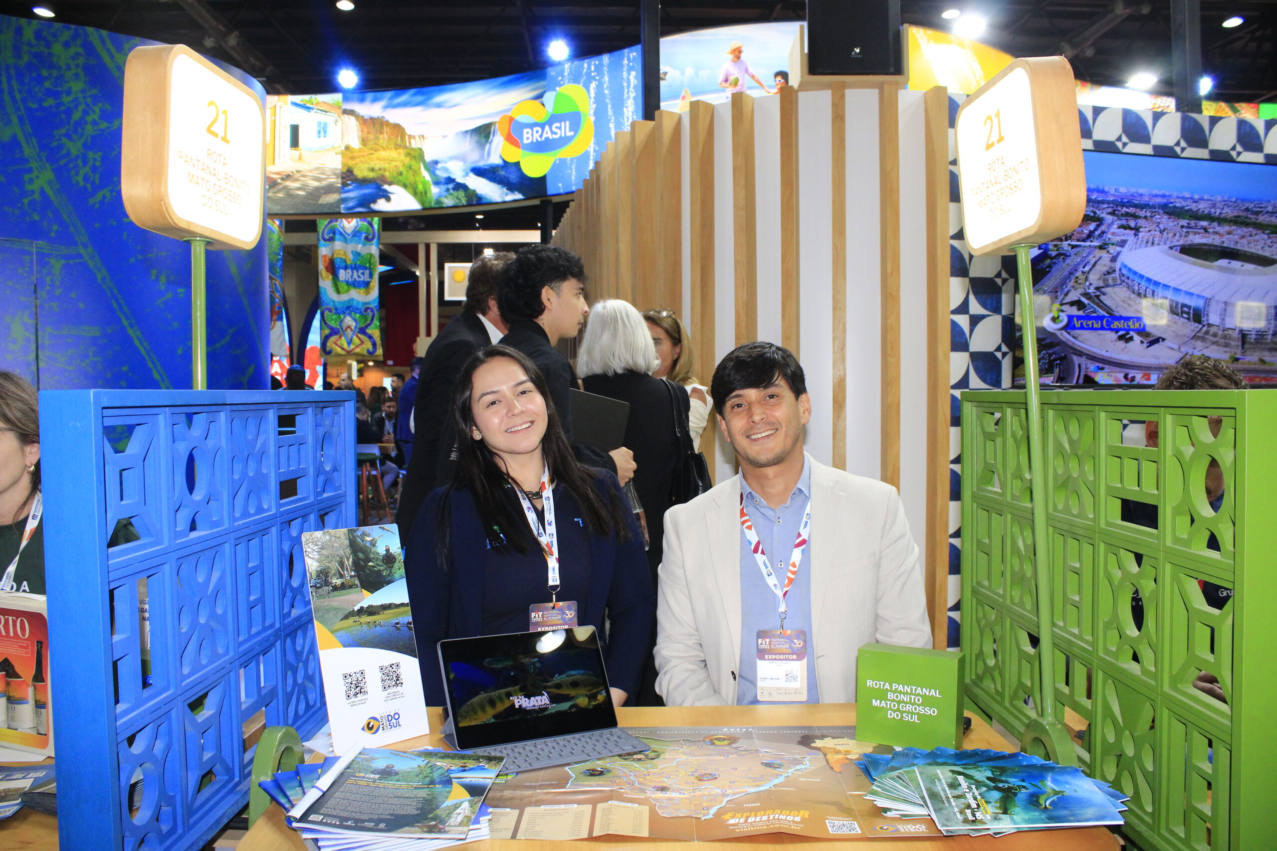 Geandra Ferreira e Breno Amorim, da Fundtur-MS