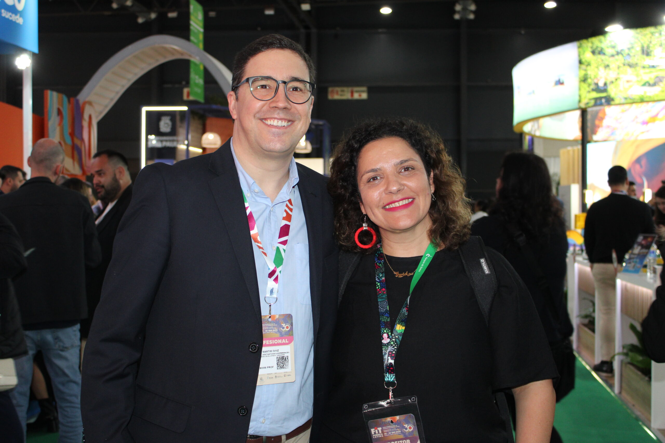 Martin Diniz, da Universal Destinations, com Gabriela Doss, de Visit Portugal