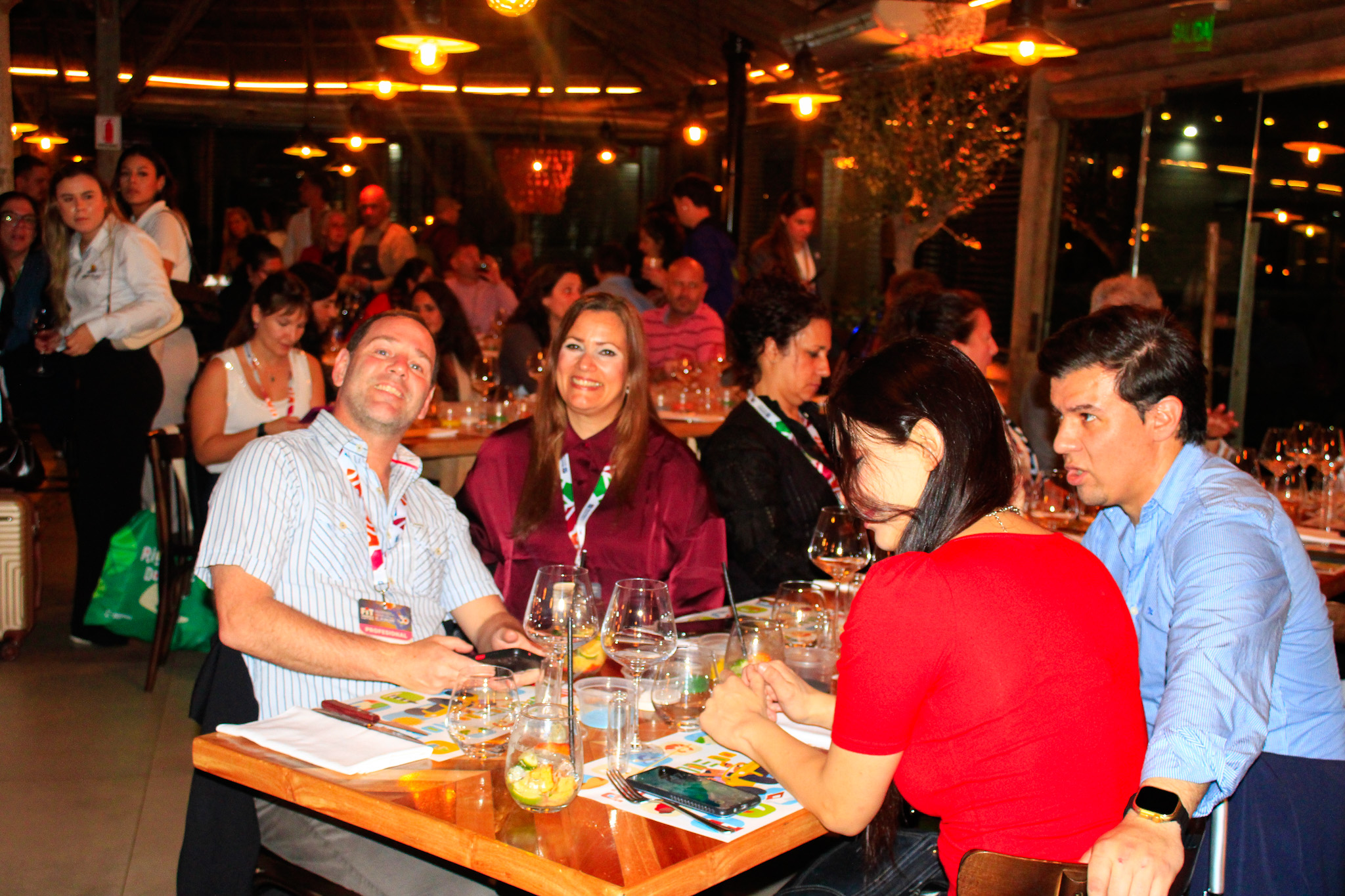 O evento contou com um jantar