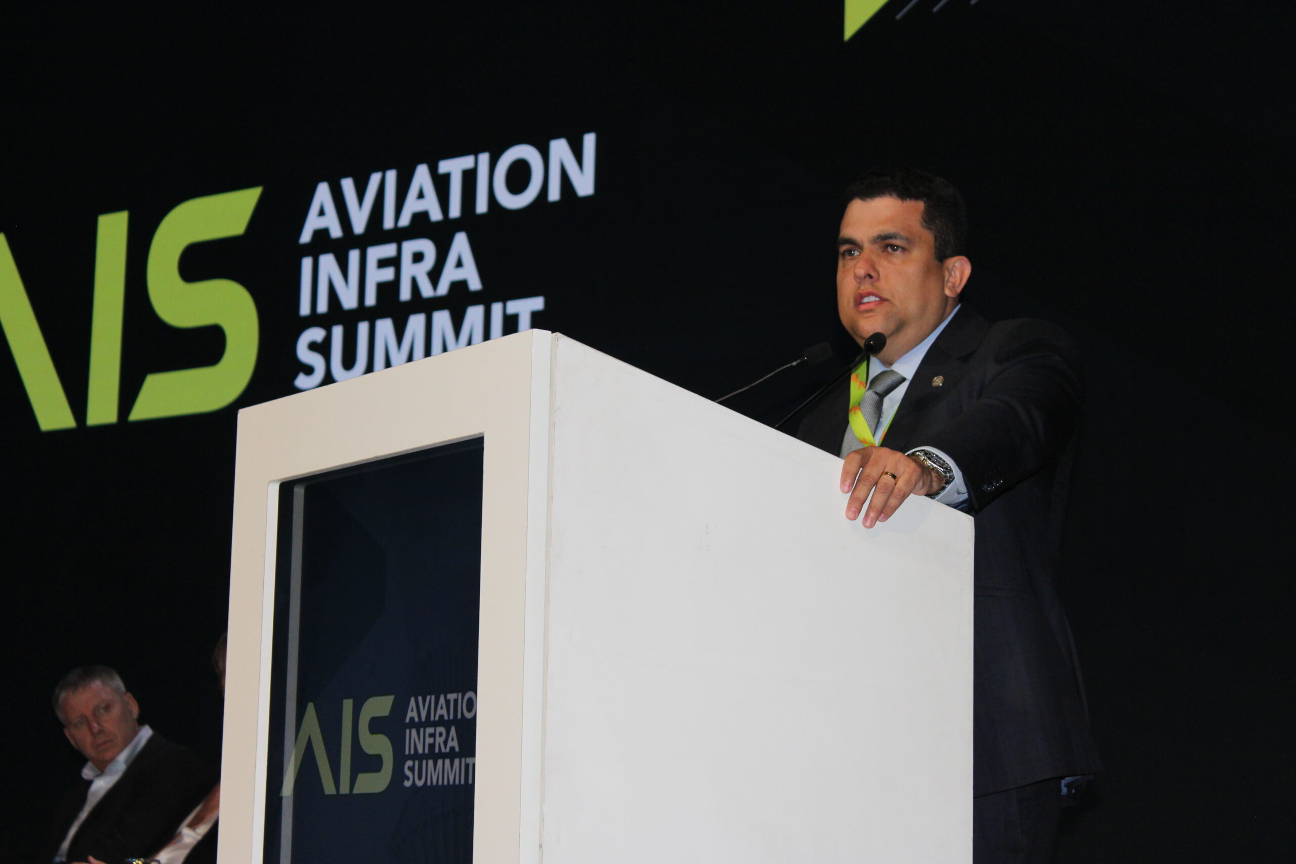 Tiago Faierstein, da Anac, durante a cerimônia de abertura do AIS
