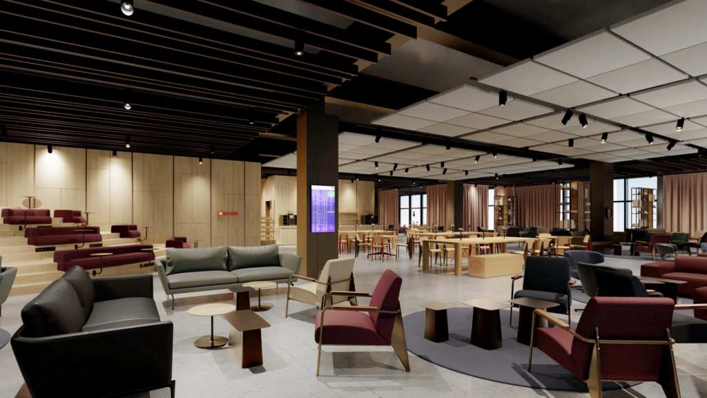 Swiss terá novos lounges com vista para os Alpes em 2027 Swiss terá novos lounges com vista para os Alpes em 2027