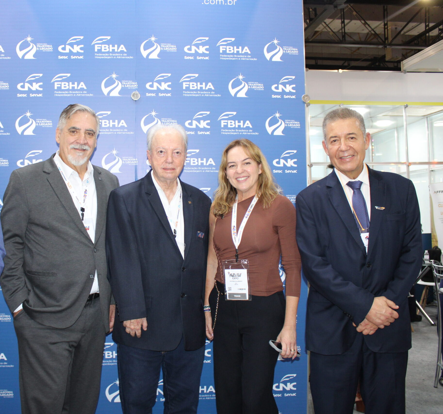 Aldo Siviero, da Fenactur, Nilo Sergio Felix, da Setur-RJ, Patrícia Alemany, da DEAT, e Alexandre Sampaio, da FBHA e CNC