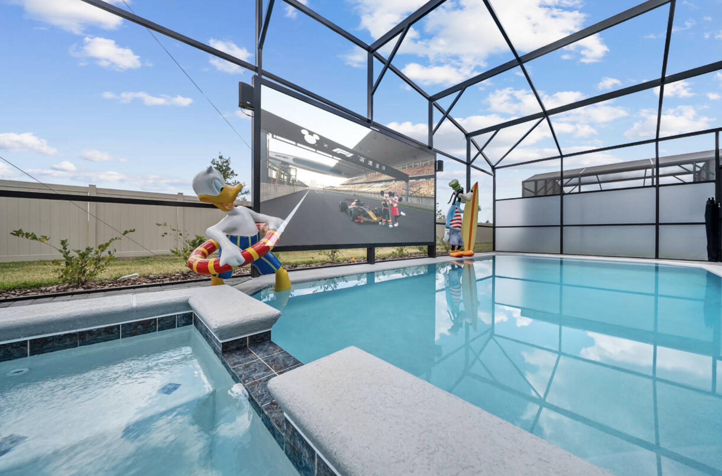 Area de piscina tem easteregs Disney