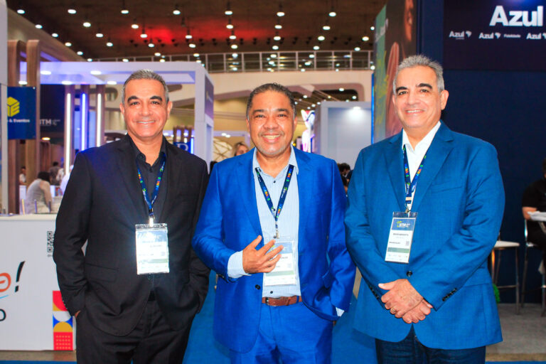 Breno Mesquita, Cláudio Júnior e Bruno Mesquita, CEOs da BTM na edição de 2026