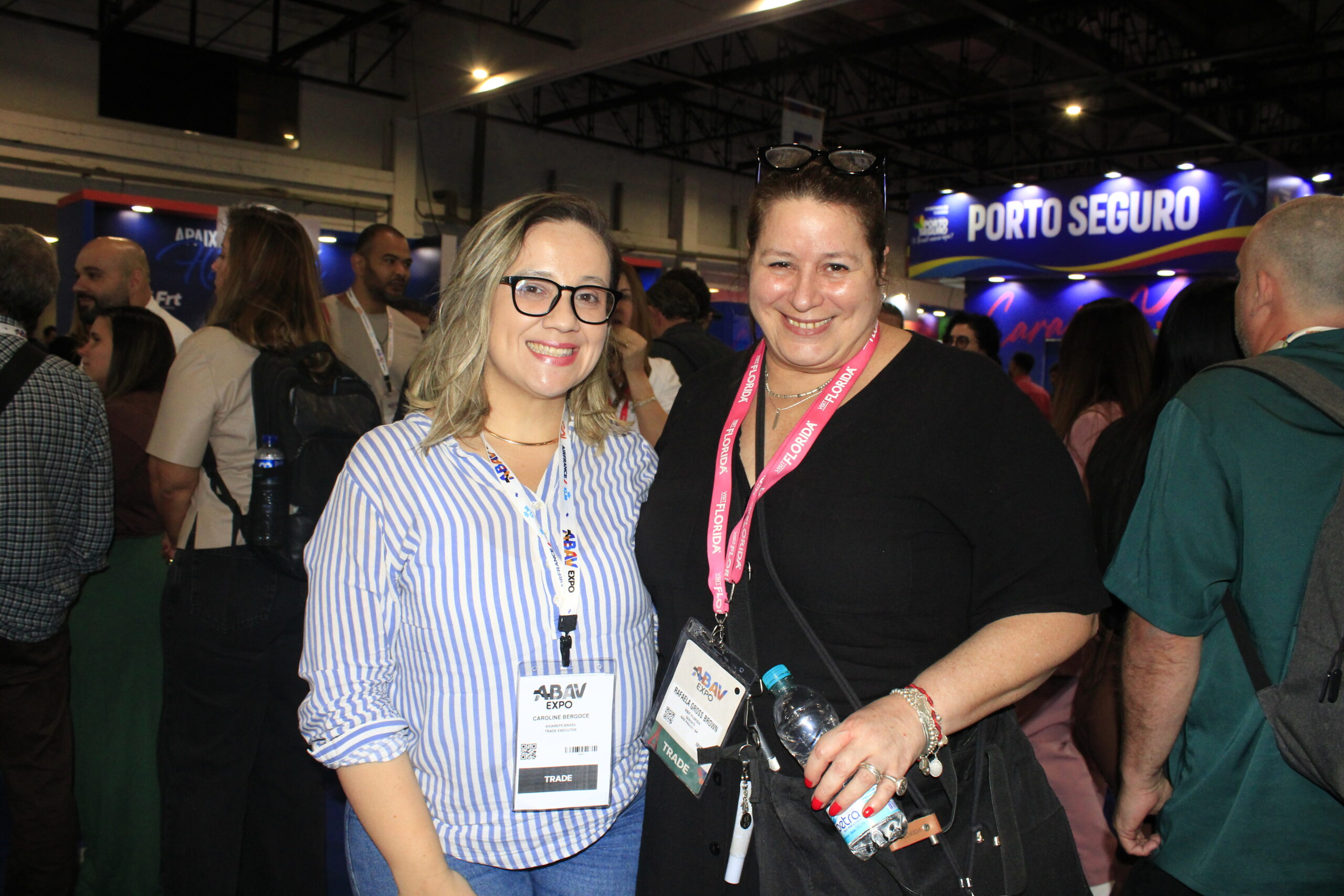 Caroline Bergoce, da Aviareps, e Rafa Brown, do Visit Florida