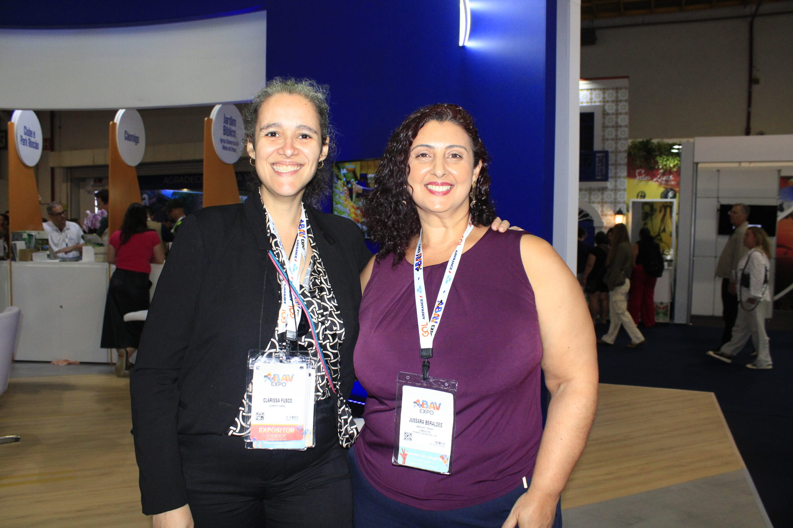 Clarissa Fusco, da Clarity Local, e Jussara Beraldes, da Innovati Travel