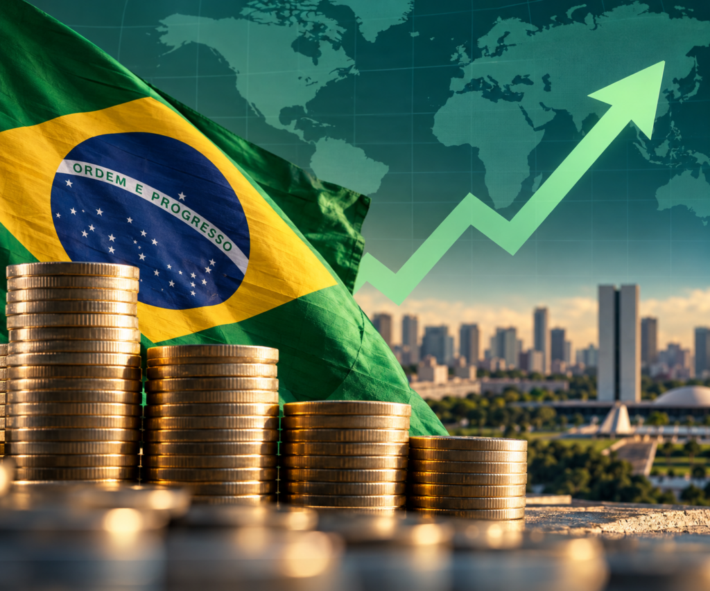 FMI prevê Brasil na 8ª posição entre as maiores economias do mundo em 2027, com PIB de US$ 2,8 trilhões FMI prevê Brasil na 8ª posição entre as maiores economias do mundo em 2027, com PIB de US$ 2,8 trilhões