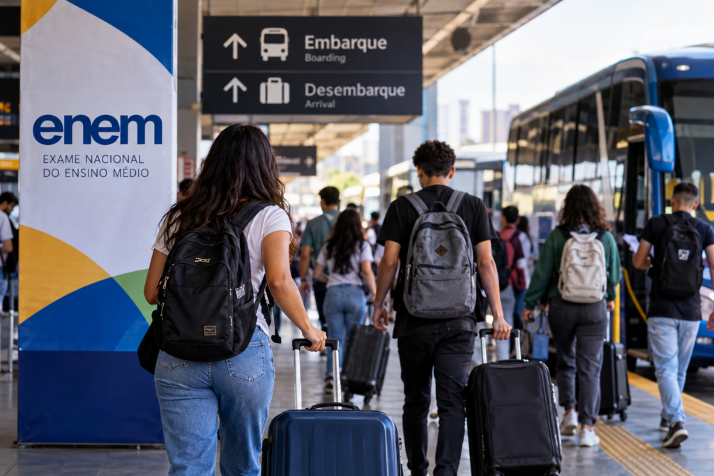 Enem 2026: Inep divulga locais de prova e candidatos devem planejar deslocamentos e hospedagens