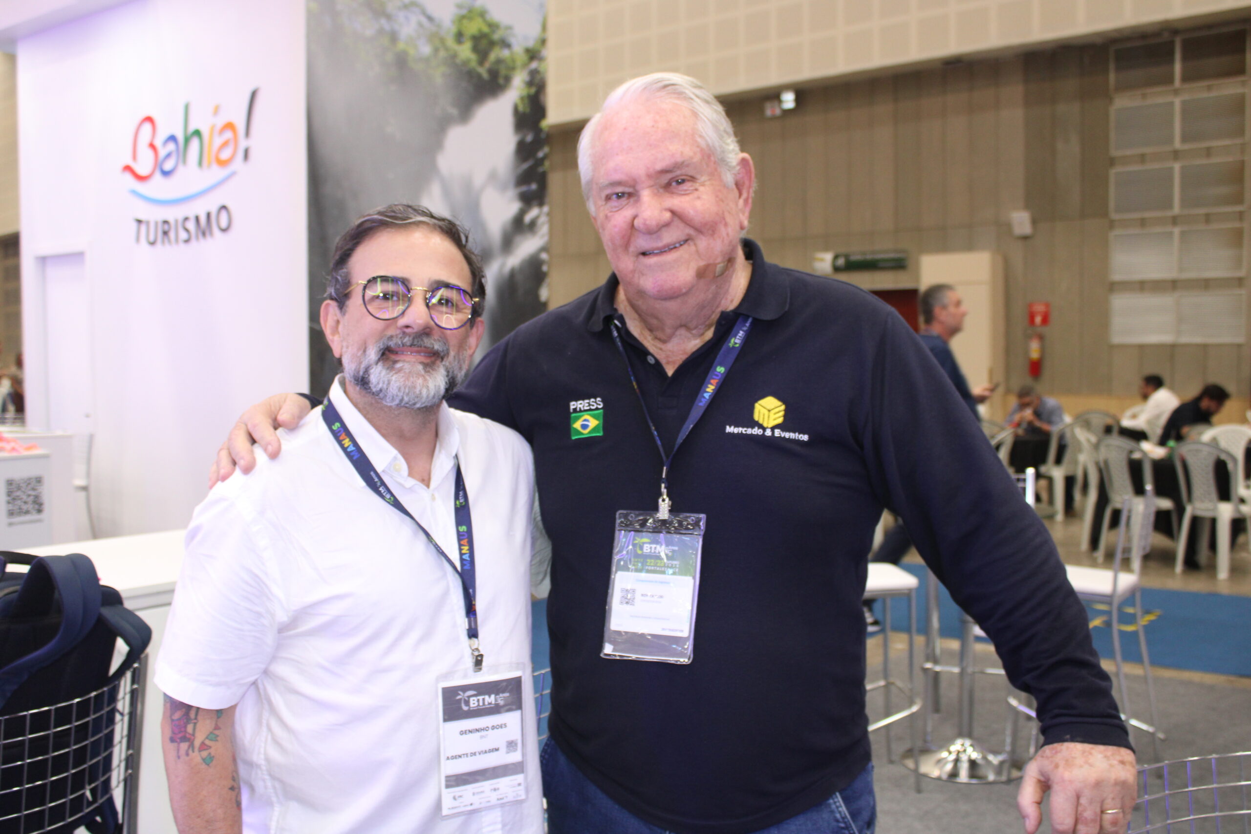 Geninho Góes, da BNT Mercosul, e Roy Taylor, do M&E