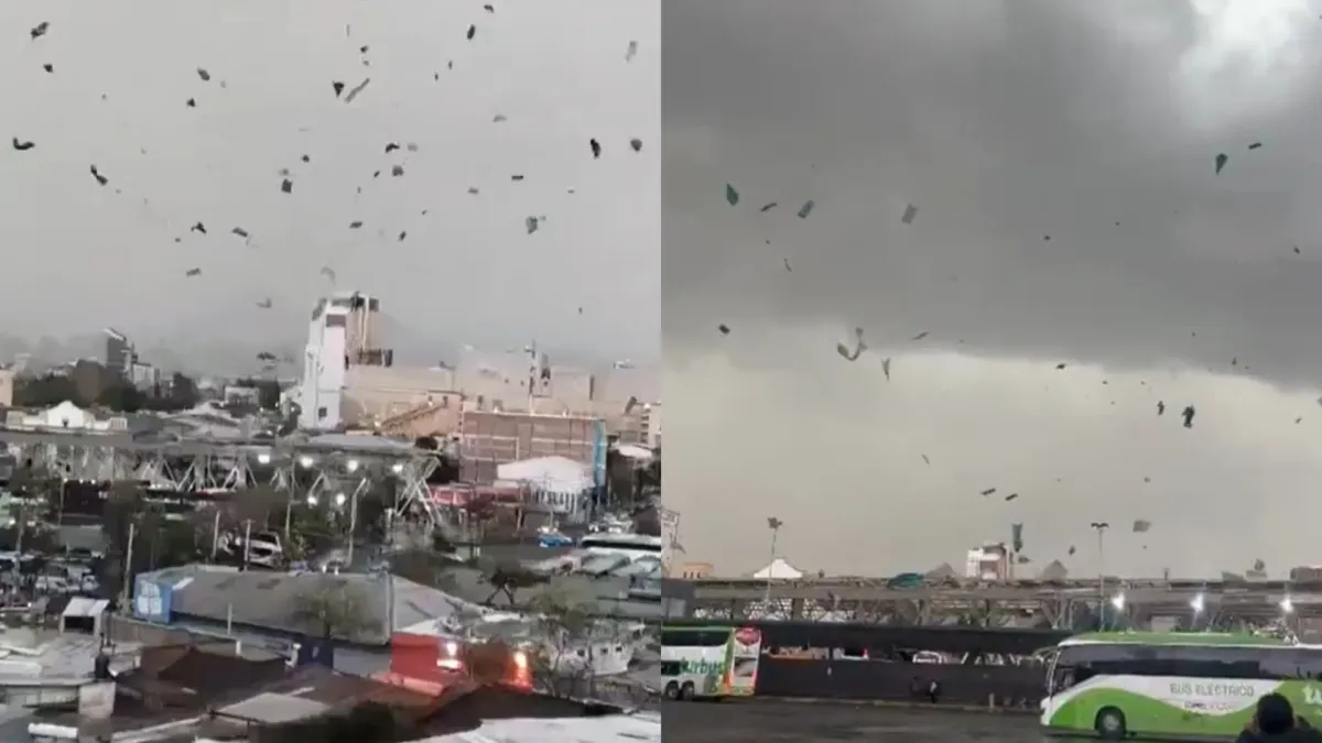 Entenda oque é o 'gustnado', Fenômeno meteorológico que destruiu parte de rodoviária no Chile fenômeno