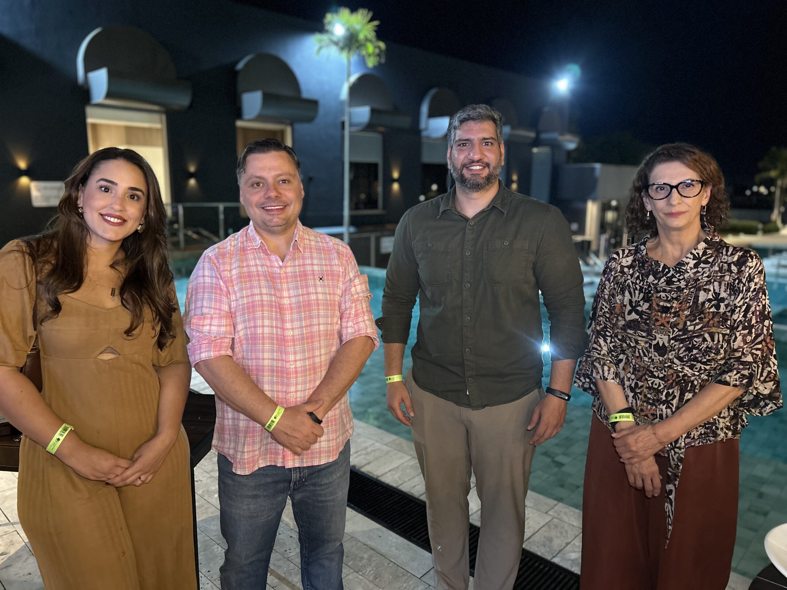 Marília Pires Luck Turismo; Christian Carvalho, Conextravel; Tarek Marquiz, Maiorca Turismo e Osana Queiroz, Primos Turismo